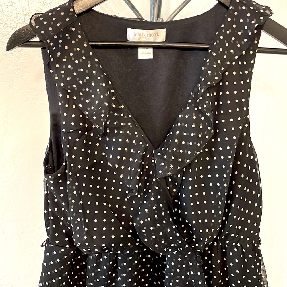 Motherhood, polkadot white and black dress, size: M - Picture 2 of 2